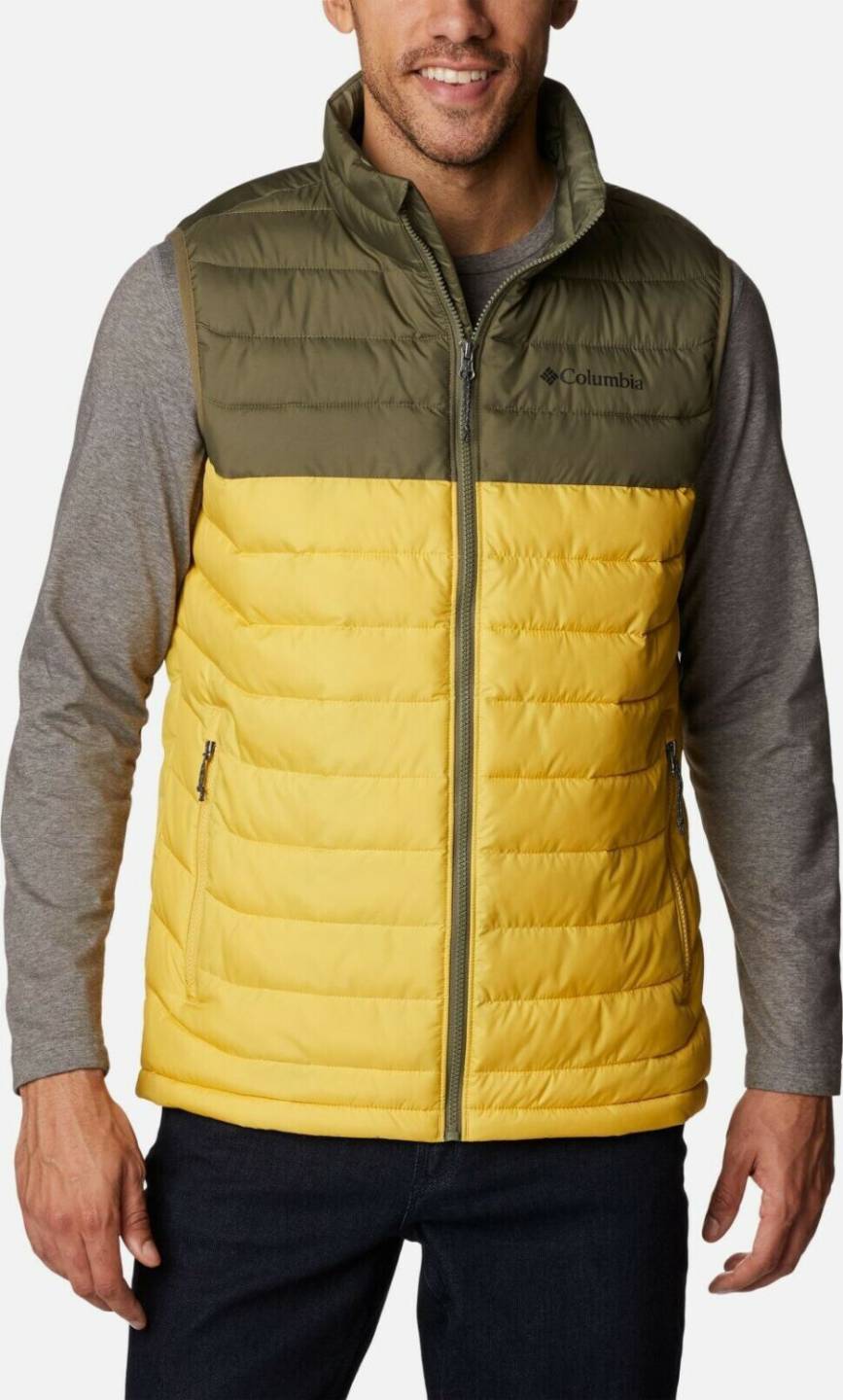 Chaquetas y abrigos hombre Columbia Powder Lite Vestgolden nugget/stone green